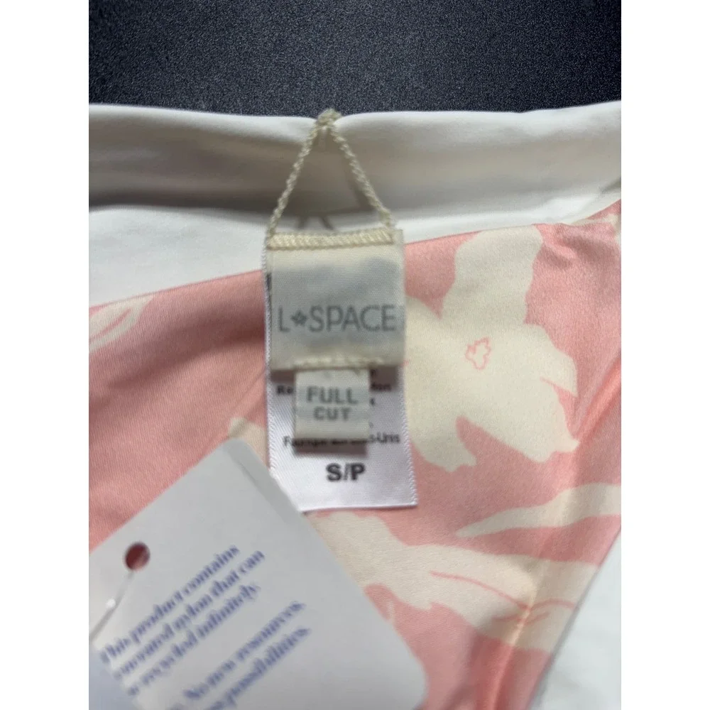 L*Space Sandy Bottom Full Bikini Bottoms Pink Floral LSSNF20P S NEW